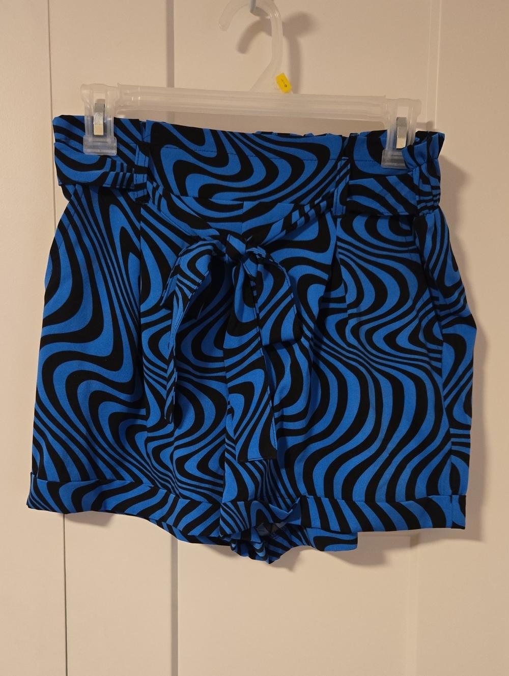 Forever 21 Blue & Black Swirl Swim Cover Shorts